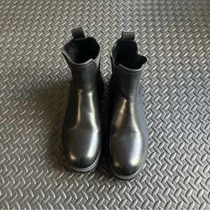 Zara Chelsea Pull On Boots Men Black Chunky Sole US Size12 (Eu 45)